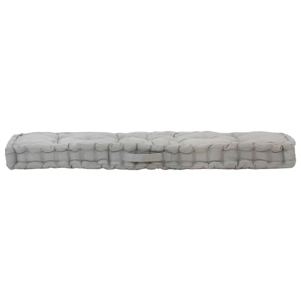 Pallet Floor Cushion Cotton 120x40x7 cm Grey 48677