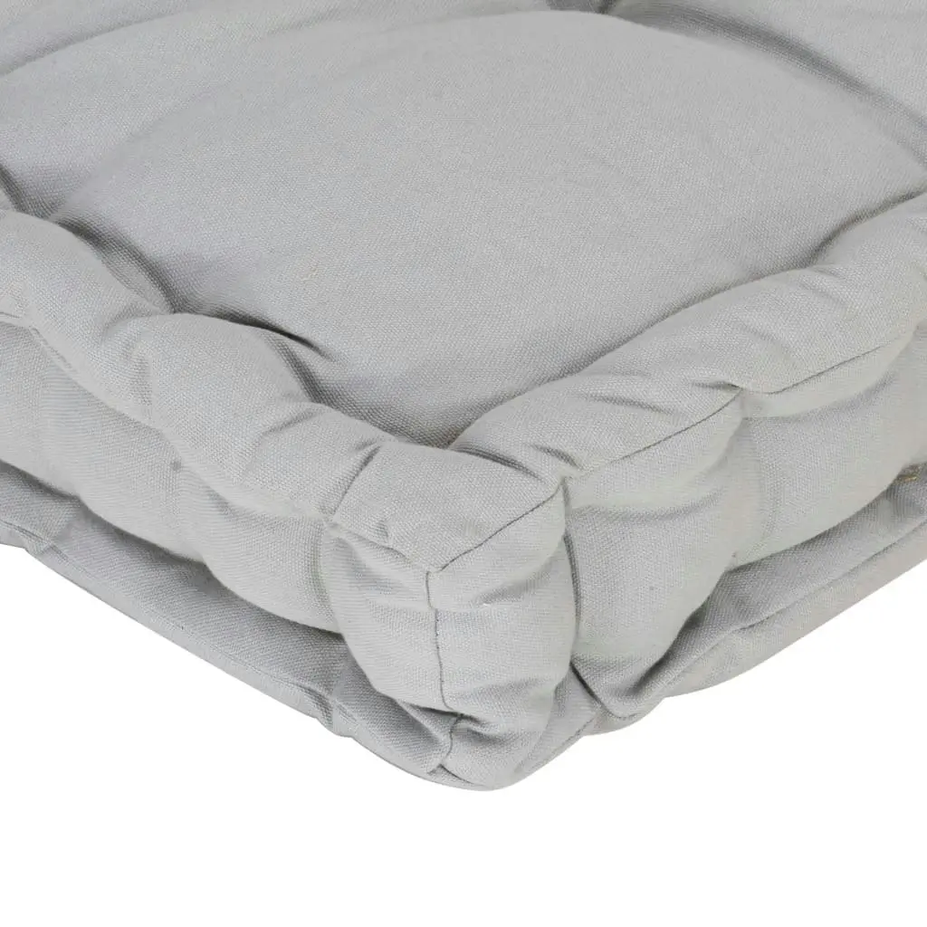 Pallet Floor Cushion Cotton 120x40x7 cm Grey 48677