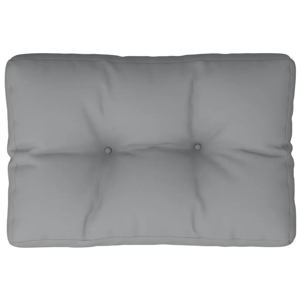 Pallet Cushion Grey 60x40x12 cm Fabric 314438