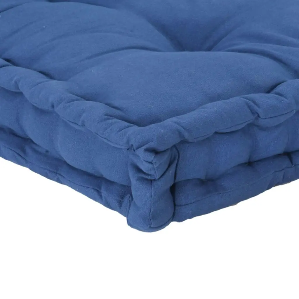 Pallet Floor Cushion Cotton 120x40x7 cm Light Blue 48687