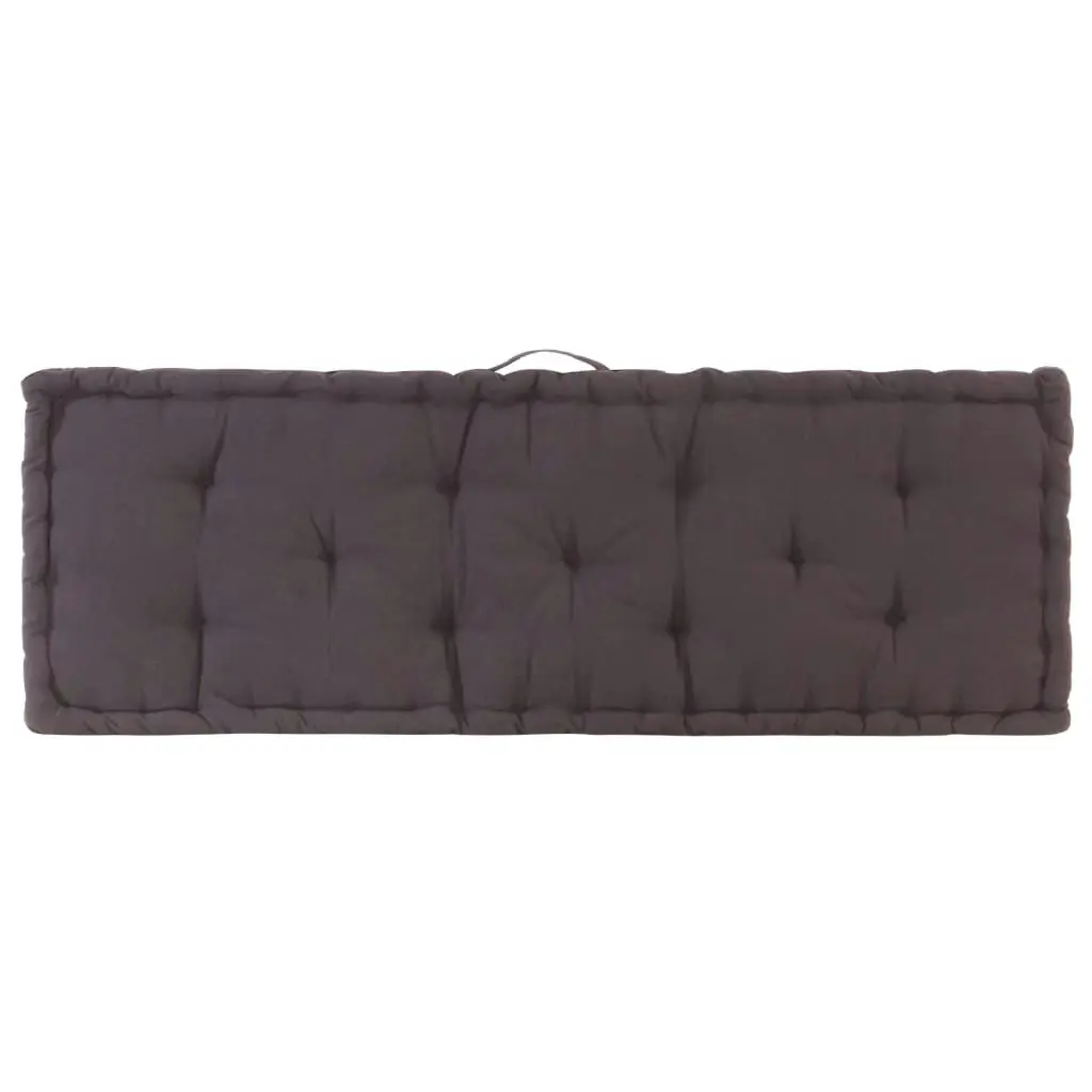 Pallet Floor Cushion Cotton 120x40x7 cm Anthracite 48675