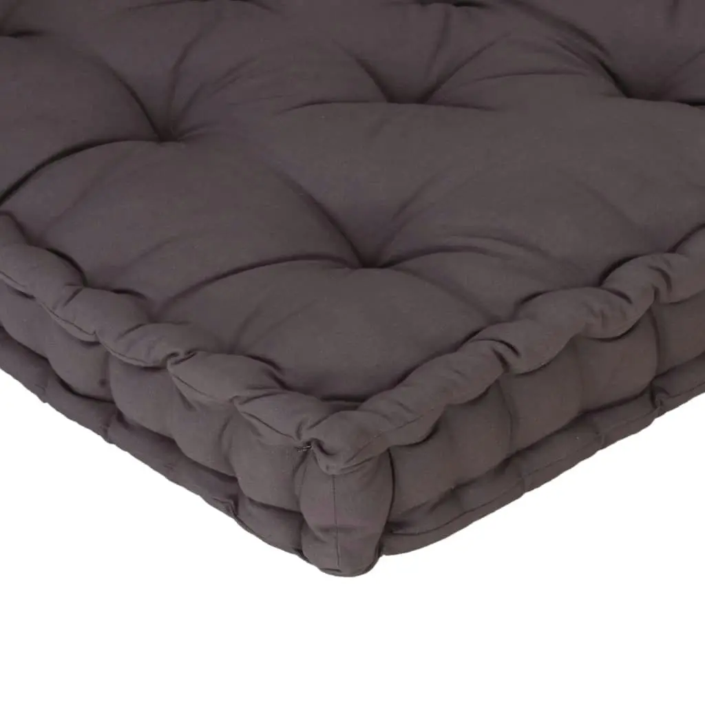 Pallet Floor Cushion Cotton 120x40x7 cm Anthracite 48675