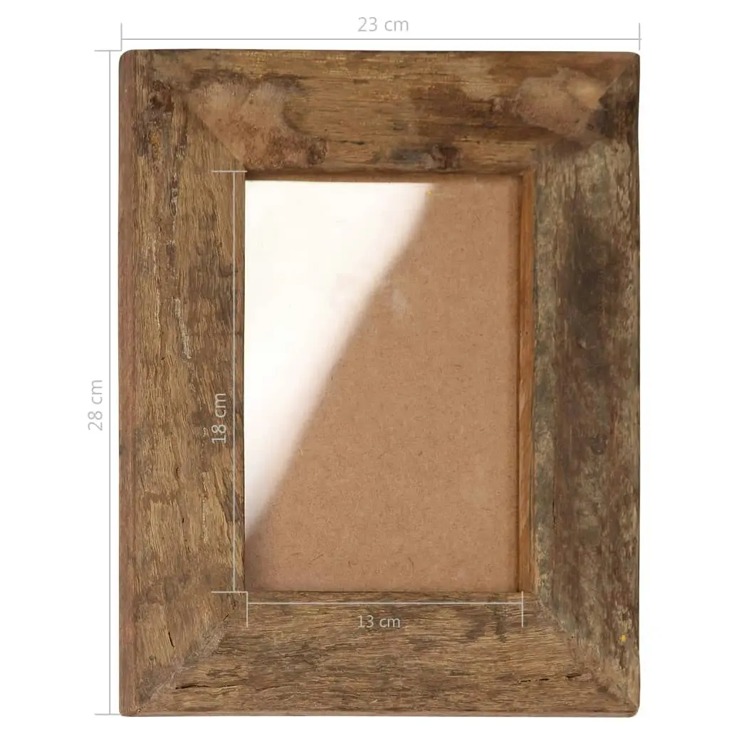 Photo Frames 2 pcs 23x28 cm Solid Reclaimed Wood and Glass 282892