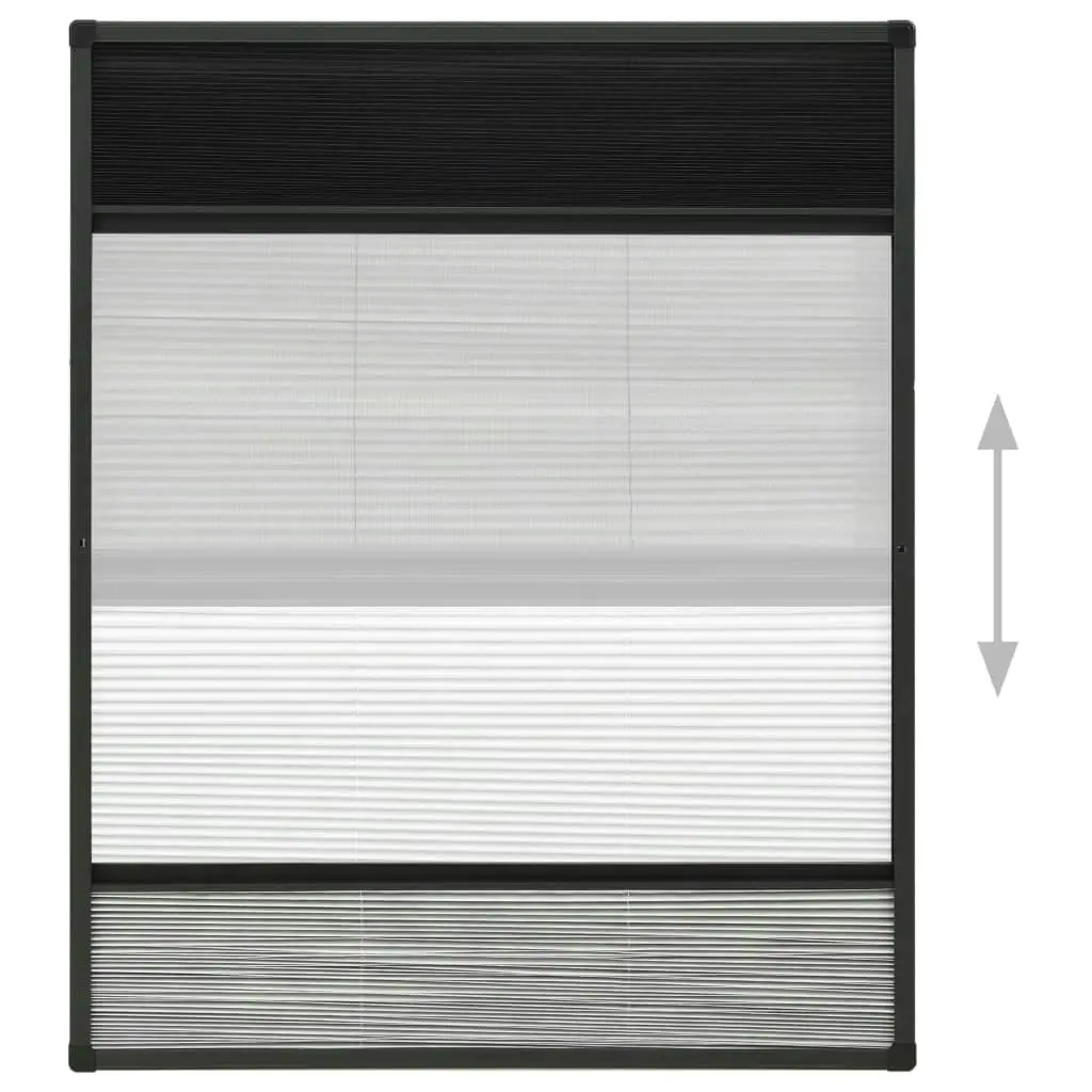 Plisse Insect Screen for Windows Aluminium 80x100 cm with Shade 148683