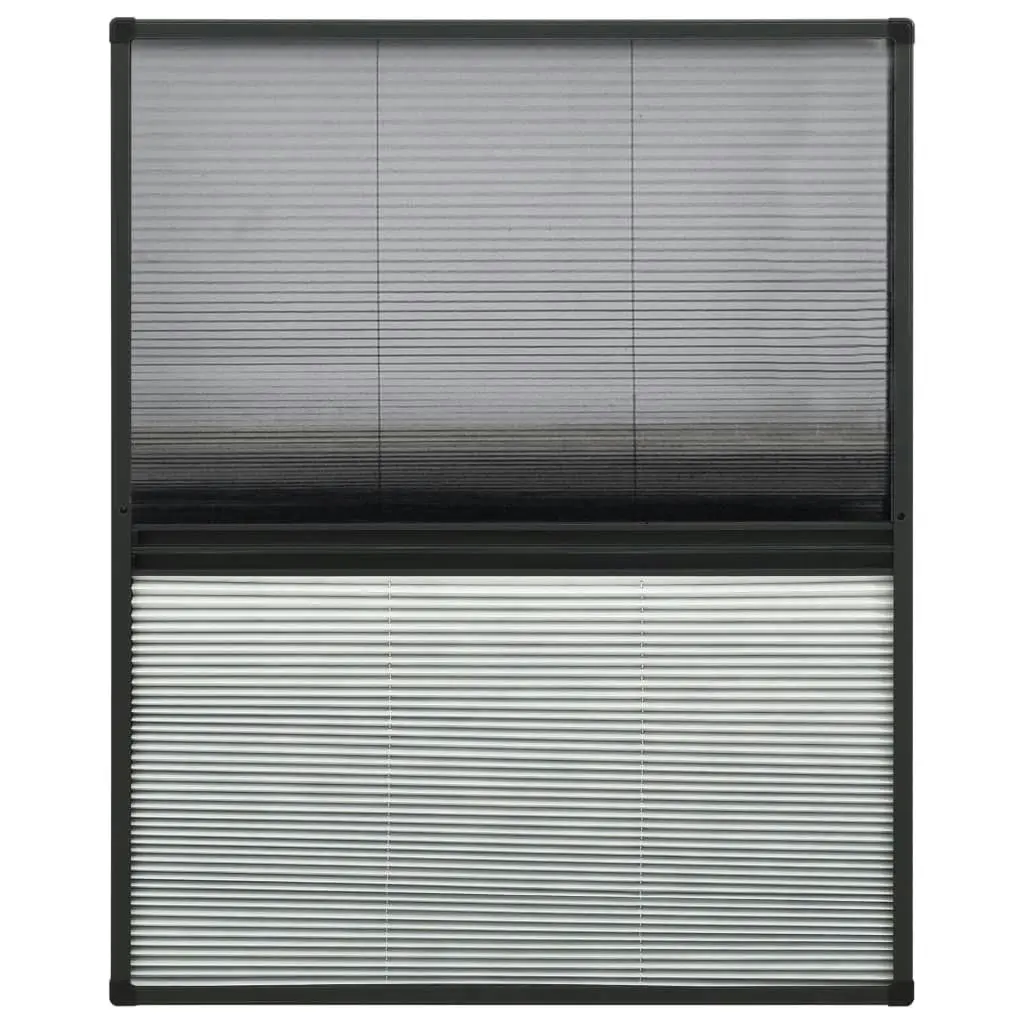 Plisse Insect Screen for Windows Aluminium 80x100 cm with Shade 148683