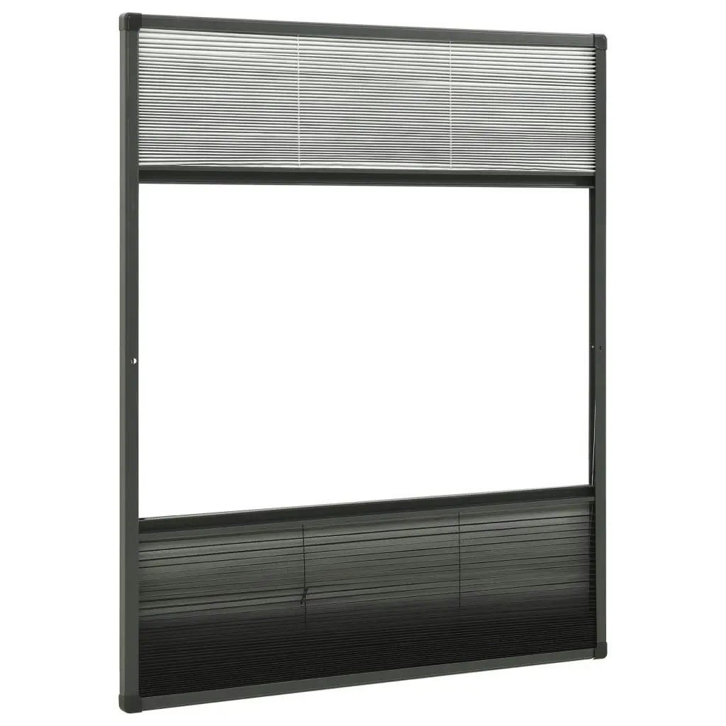 Plisse Insect Screen for Windows Aluminium 80x100 cm with Shade 148683