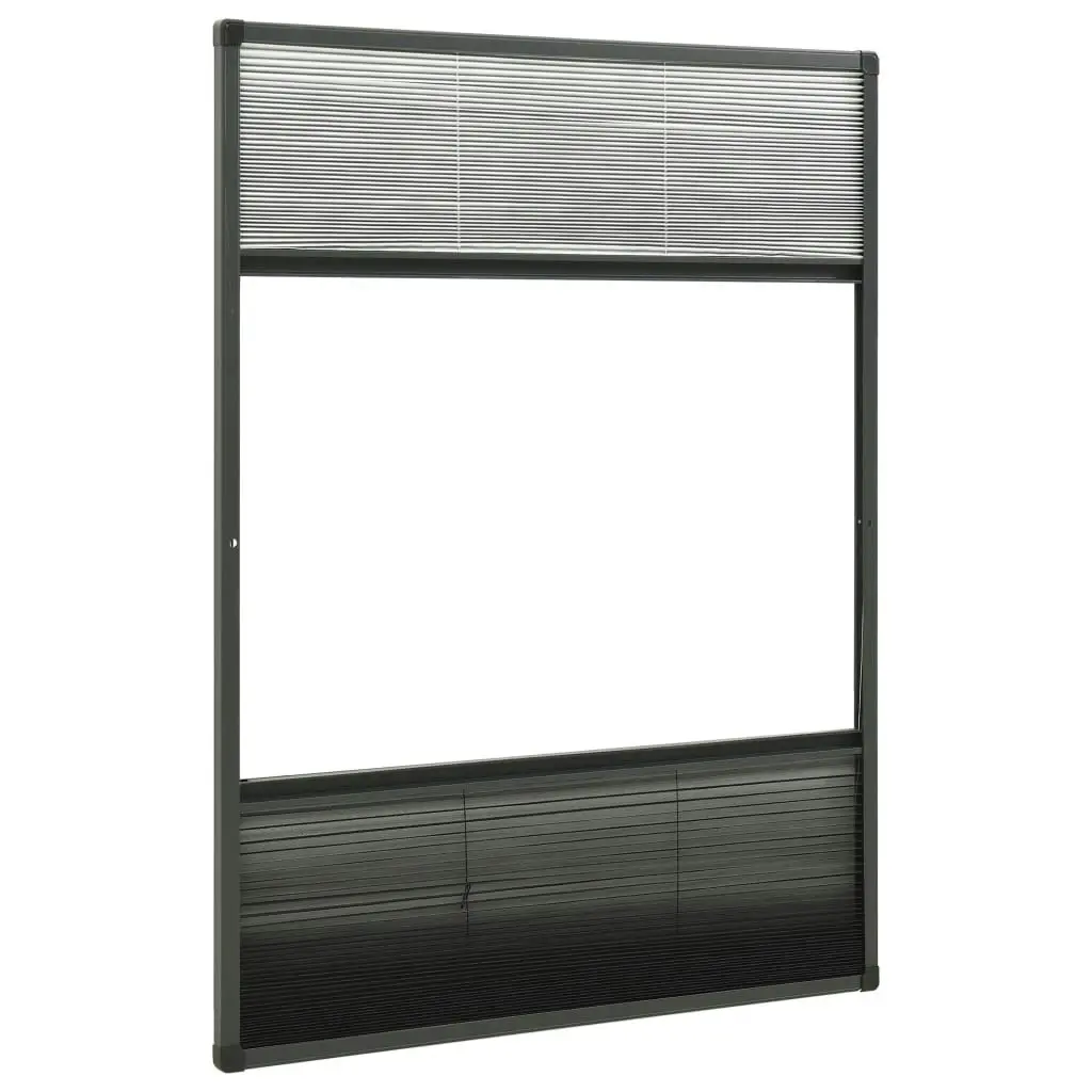 Plisse Insect Screen for Windows Aluminium 80x120 cm with Shade 148684