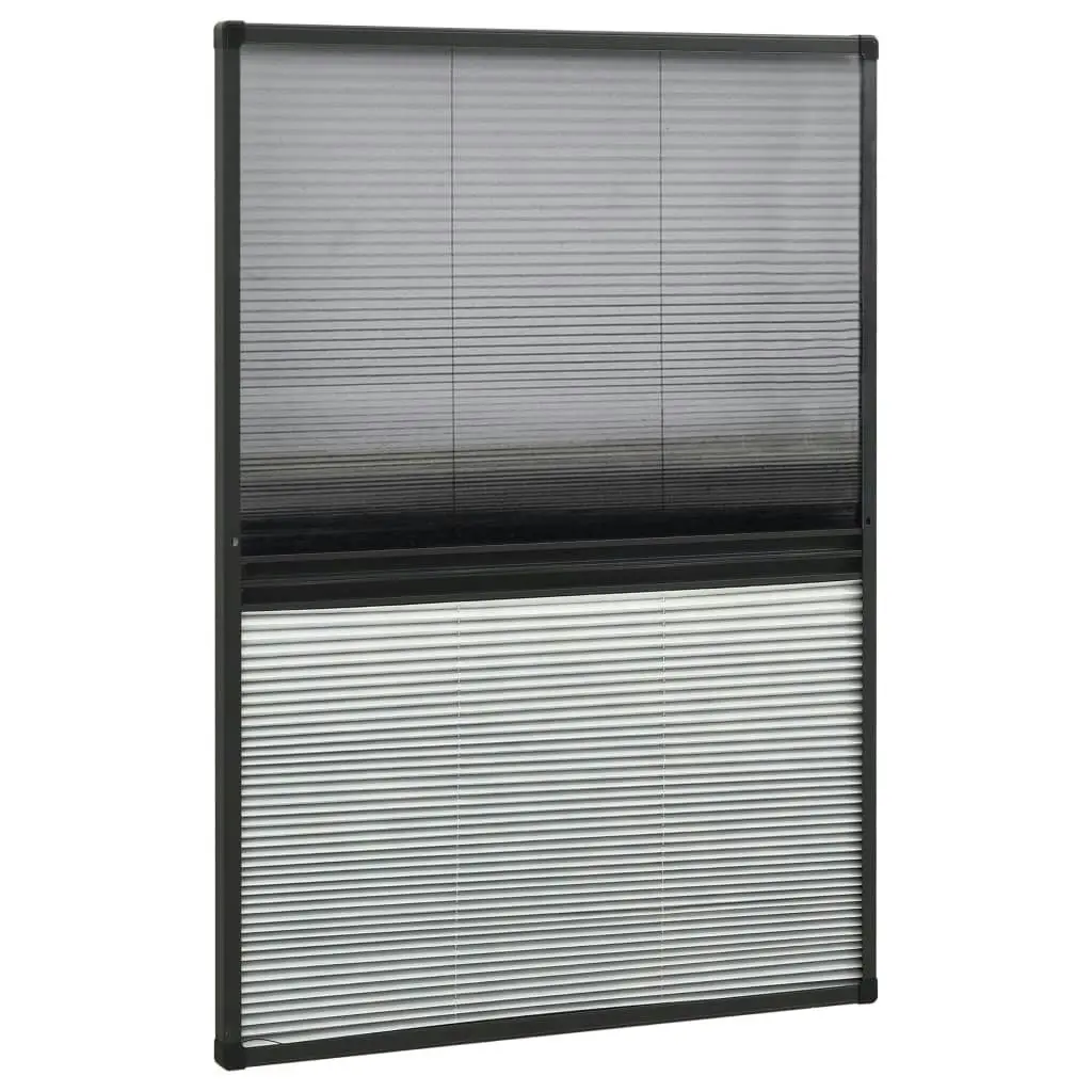 Plisse Insect Screen for Windows Aluminium 80x120 cm with Shade 148684