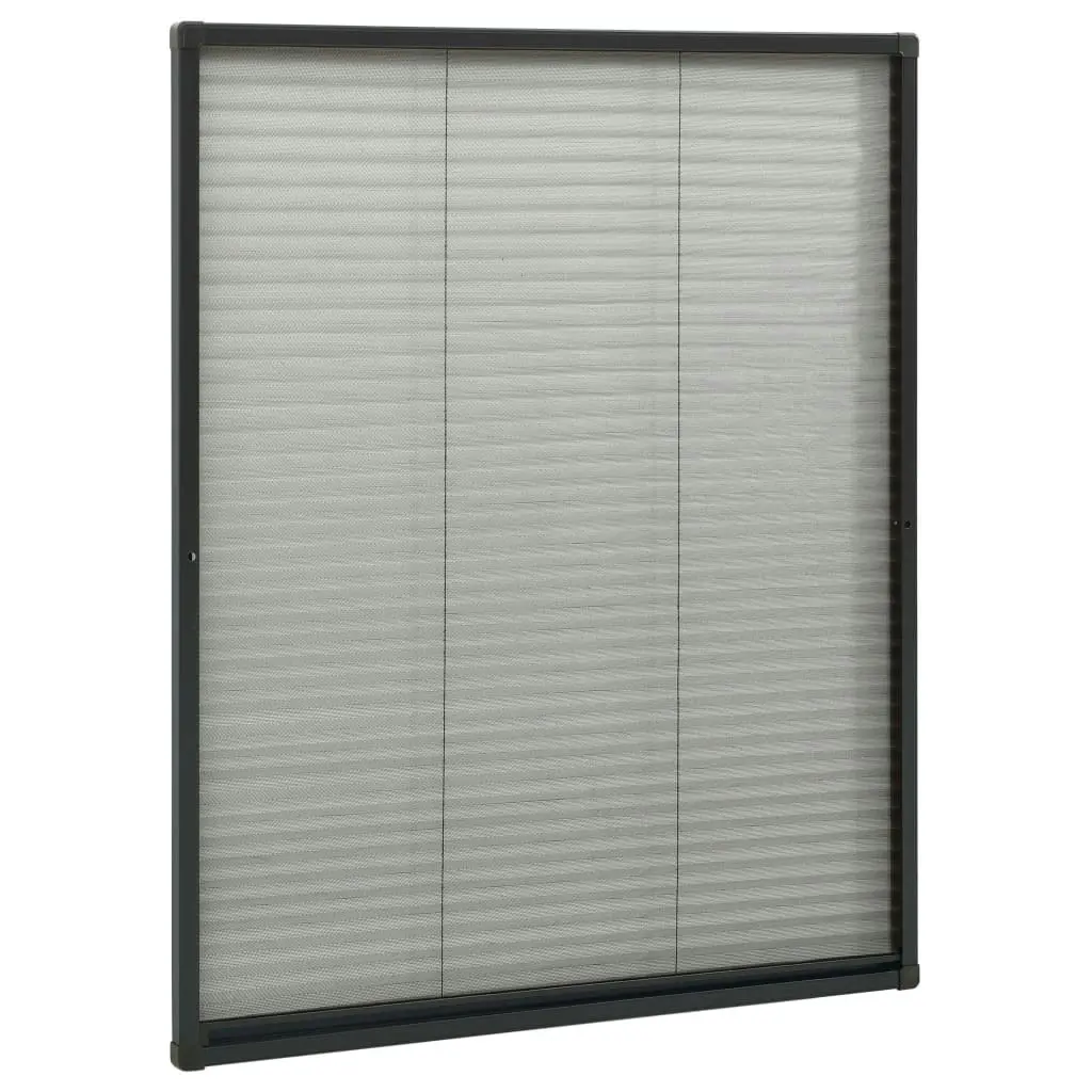 Plisse Insect Screen for Windows Aluminium Anthracite 80x100 cm 148664