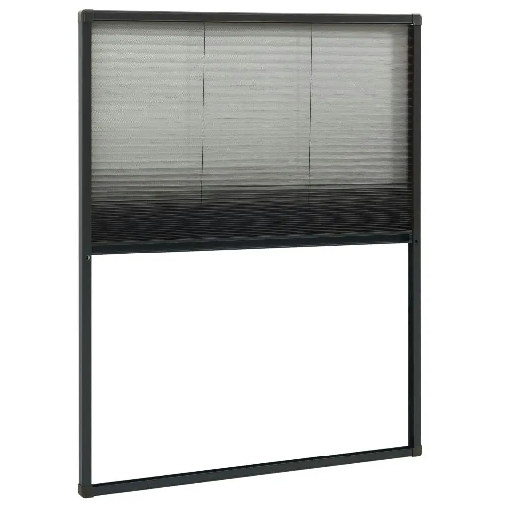 Plisse Insect Screen for Windows Aluminium Anthracite 80x100 cm 148664