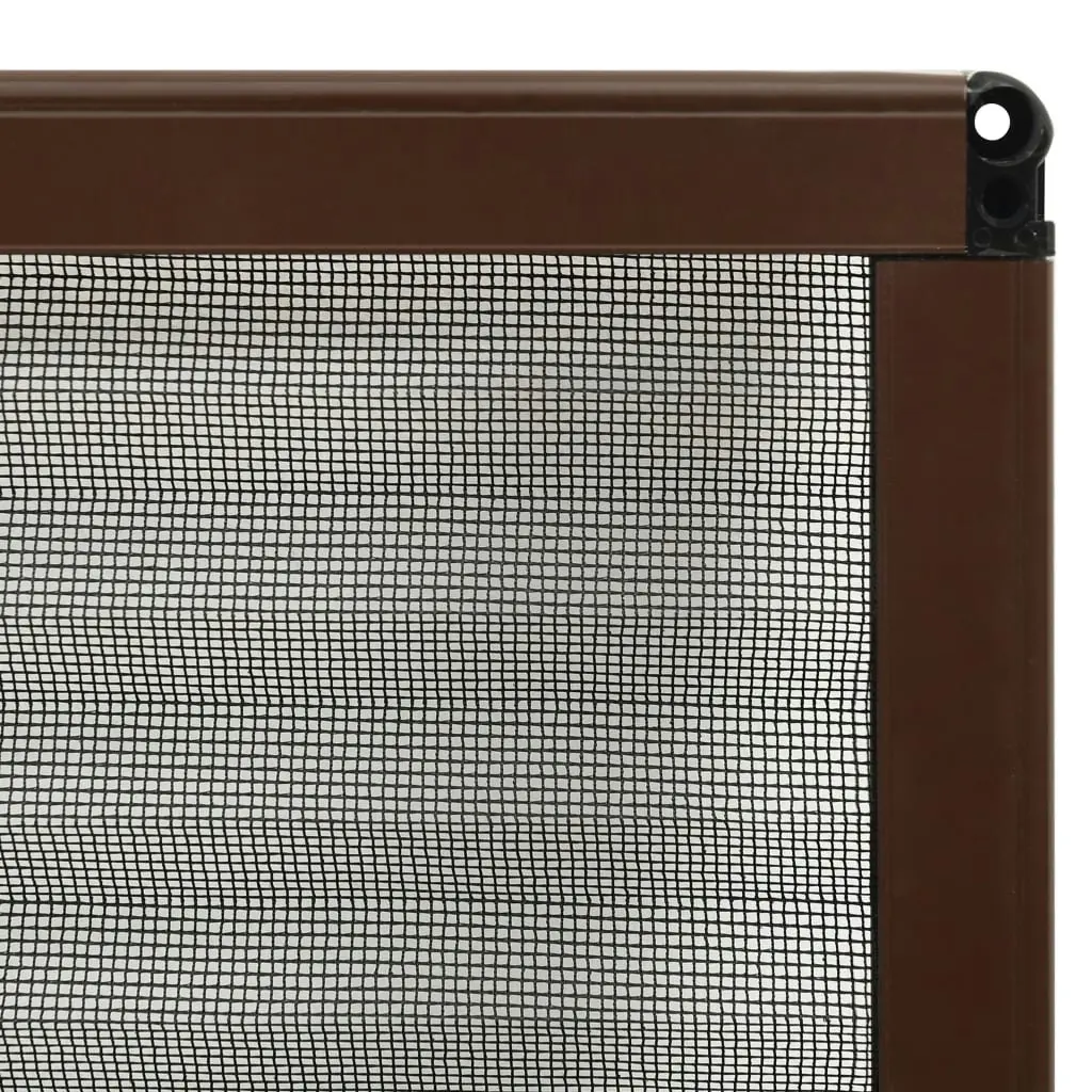 Plisse Insect Screen for Windows Aluminium Brown 80x100 cm 148654