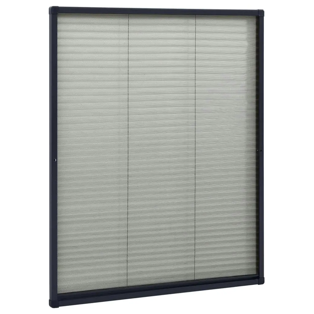 Plisse Insect Screen for Windows Aluminium Anthracite 60x80 cm 148663