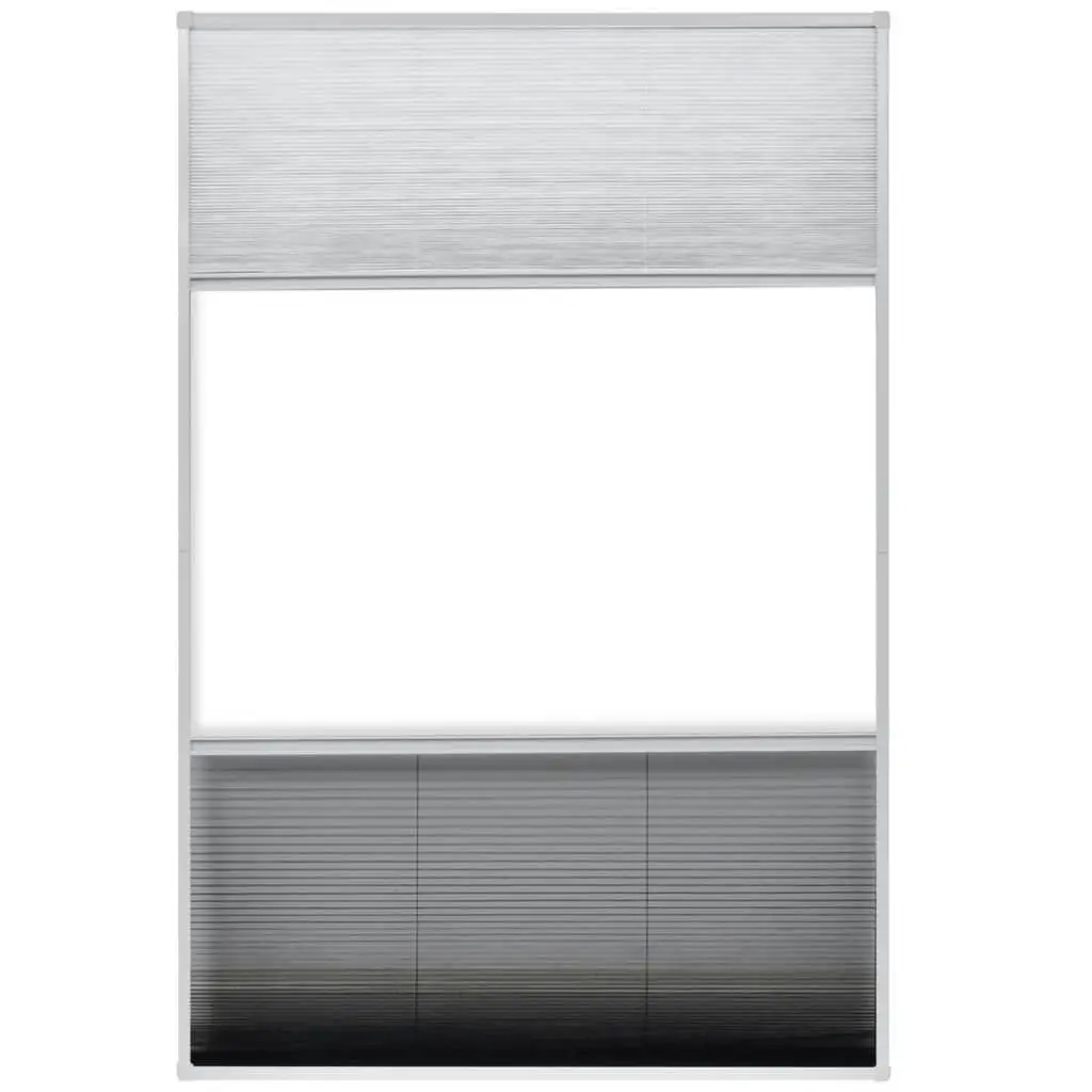 Plisse Insect Screen for Windows Aluminium 80x120 cm with Shade 142617