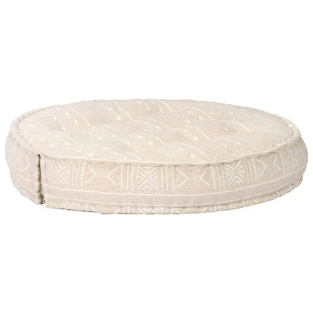 Pouffe 100x20 cm Beige Fabric 283789