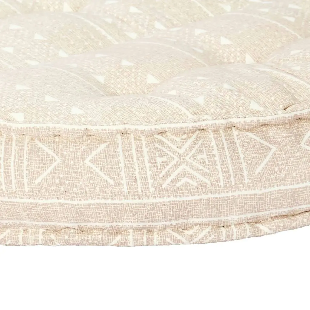 Pouffe 100x20 cm Beige Fabric 283789