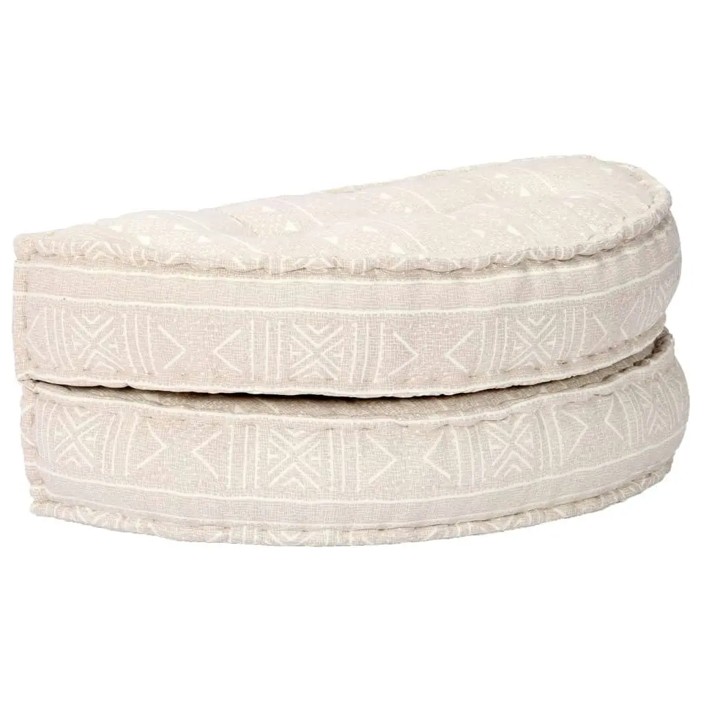 Pouffe 100x20 cm Beige Fabric 283789