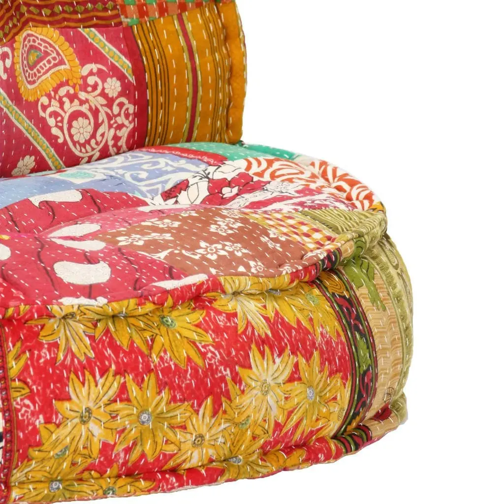 Pouffe 100x20 cm Patchwork Fabric 283787