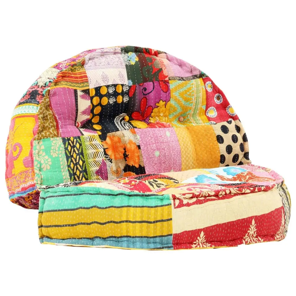 Pouffe 100x20 cm Patchwork Fabric 283787