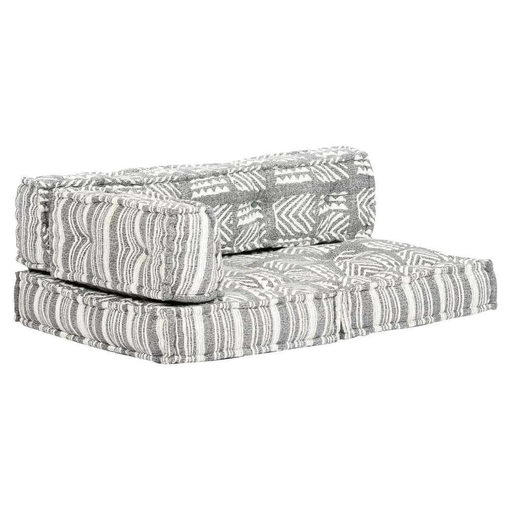 Pouffe Grey Stripe Fabric 249425