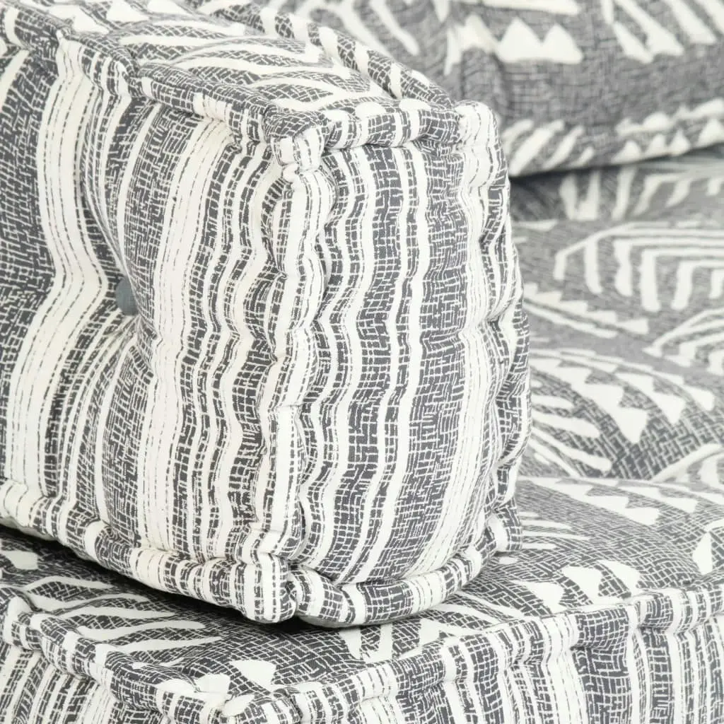 Pouffe Grey Stripe Fabric 249425