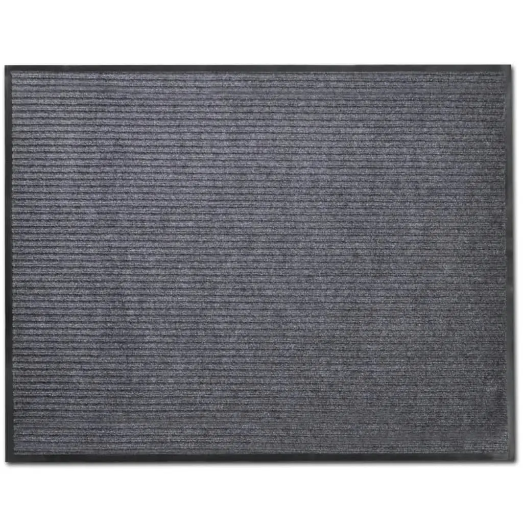 PVC Door Mats 2 pcs Grey 90x60 cm 278748