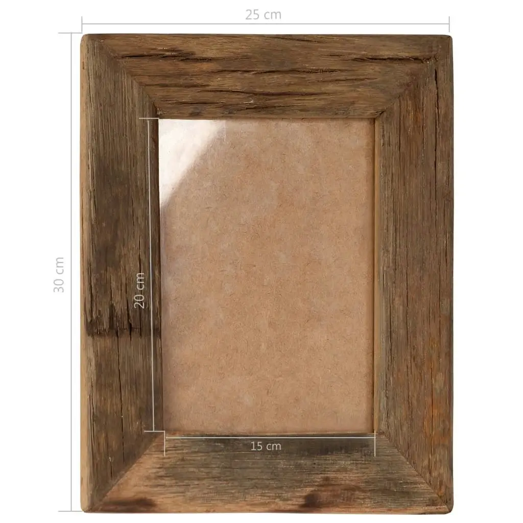 Photo Frames 2 pcs 25x30 cm Solid Reclaimed Wood and Glass 282893