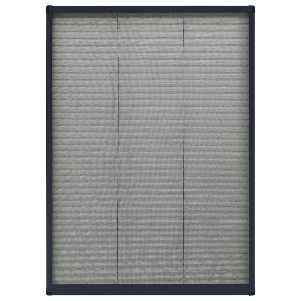 Plisse Insect Screen for Windows Aluminium Anthracite 80x120 cm 148665