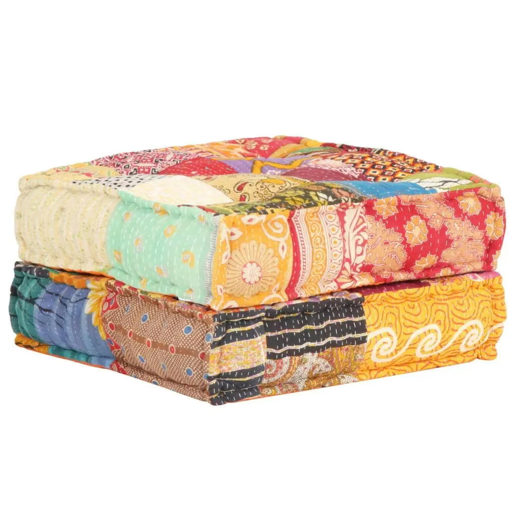 Pouffe 60x70x36 cm Patchwork Fabric 287707