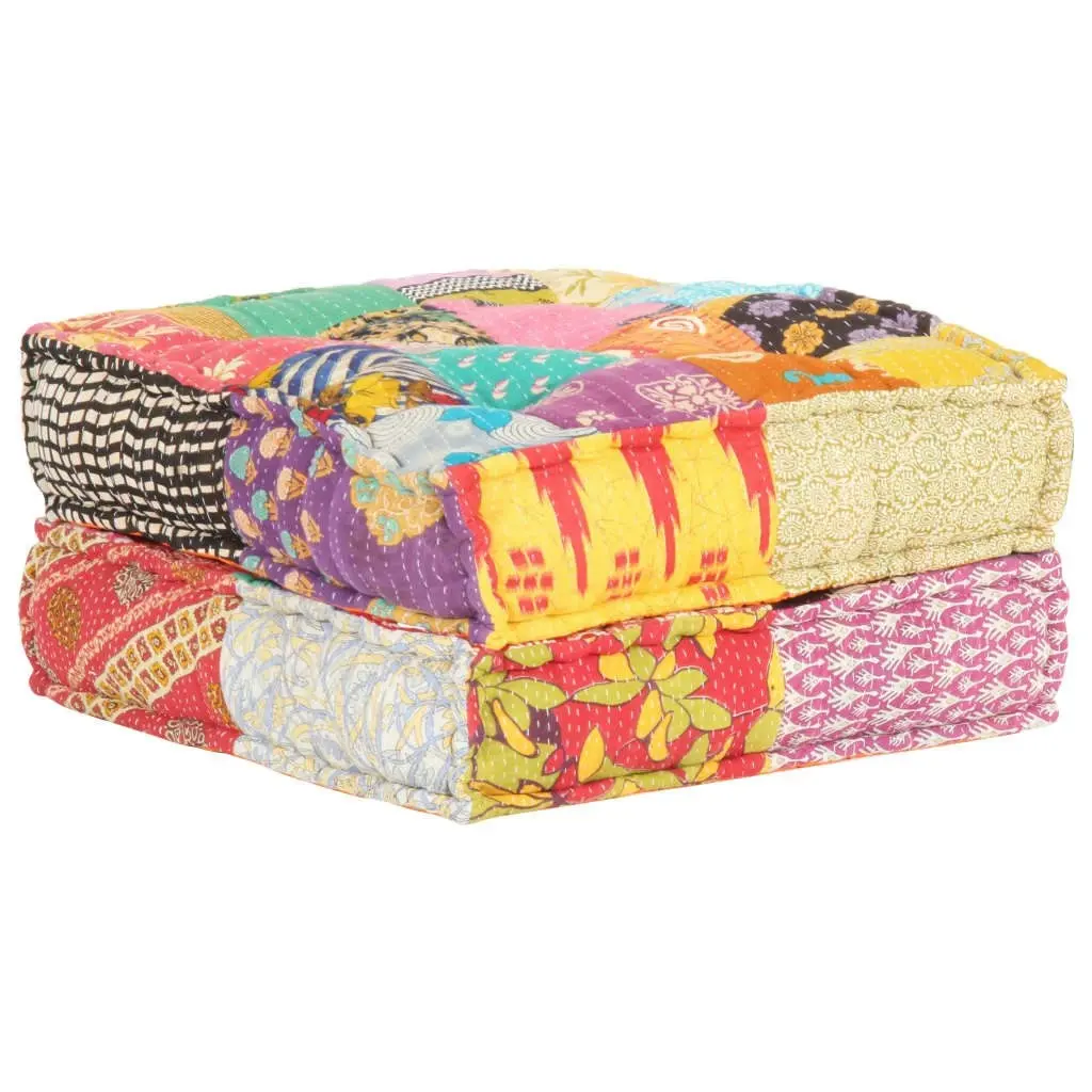 Pouffe 60x70x36 cm Patchwork Fabric 287707