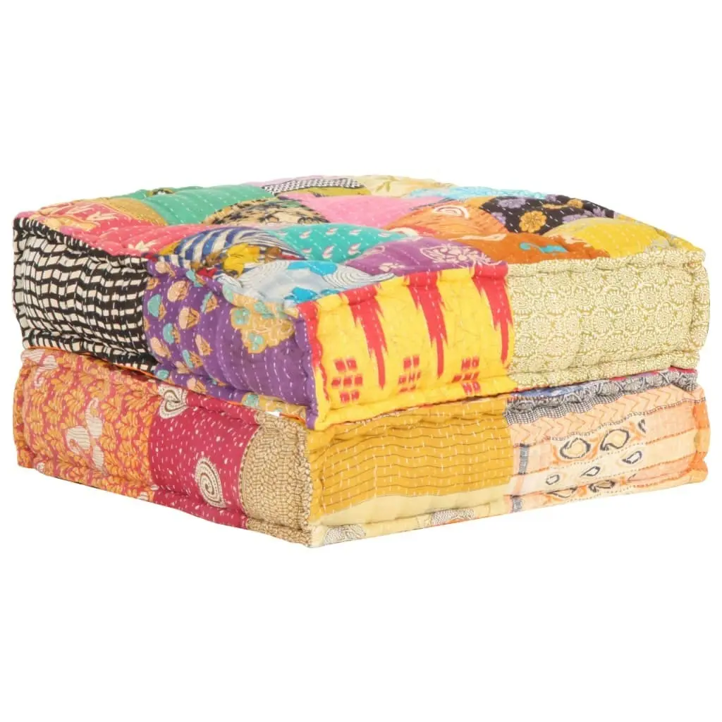 Pouffe 60x70x36 cm Patchwork Fabric 287707