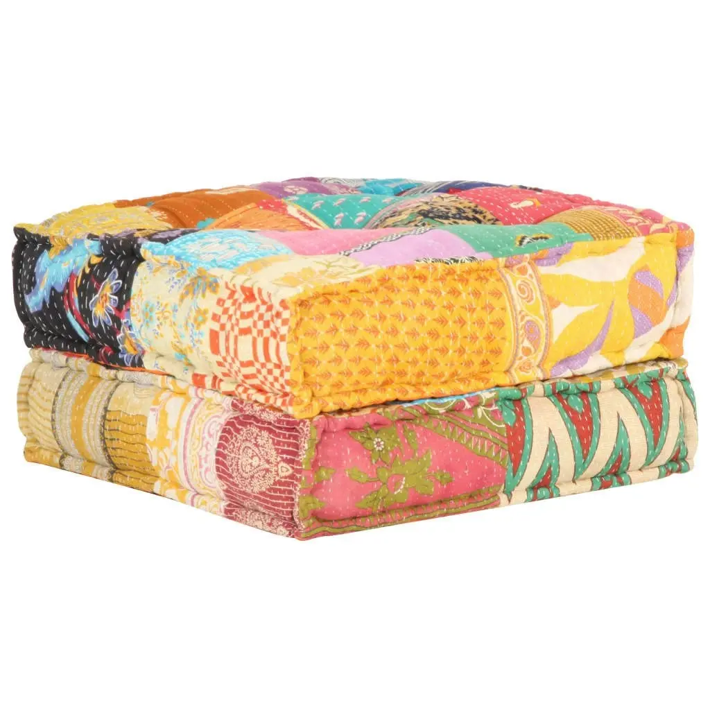 Pouffe 60x70x36 cm Patchwork Fabric 287707