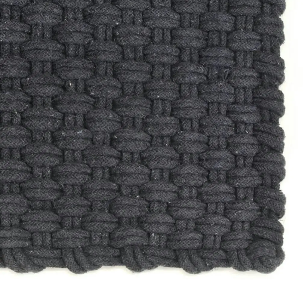 Rug Rectangular Anthracite 180x250 cm Cotton 345118