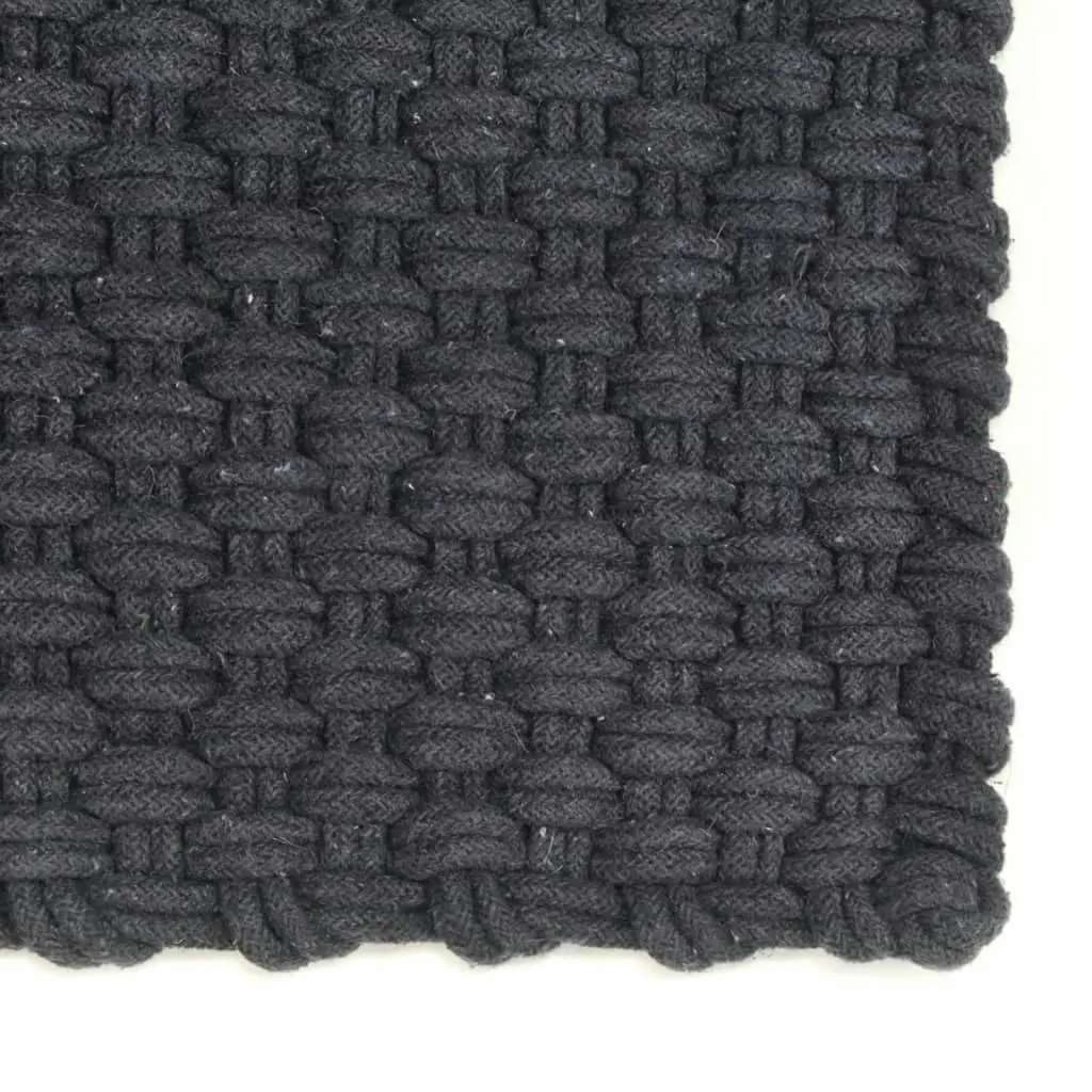 Rug Rectangular Anthracite 120x180 cm Cotton 345116