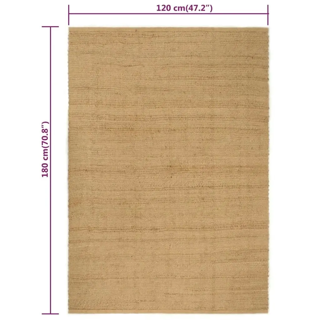 Rug Rectangular Natural 120x180 cm Jute 345096