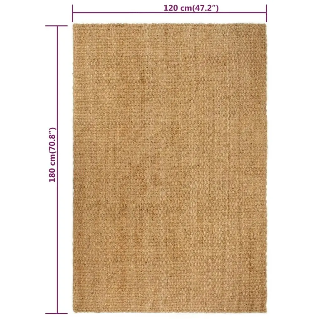 Rug Rectangular Natural 120x180 cm Jute 345106