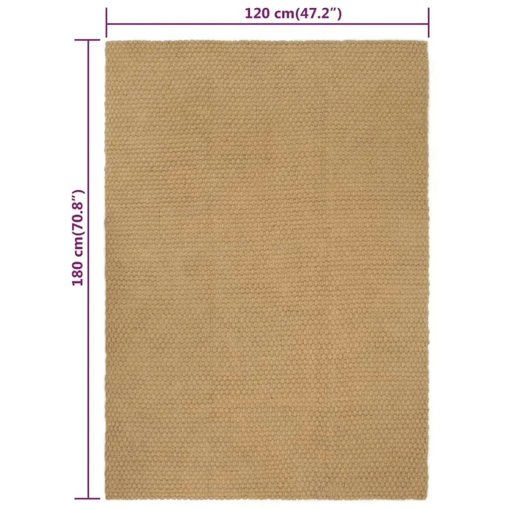 Rug Rectangular Natural 120x180 cm Jute 345101