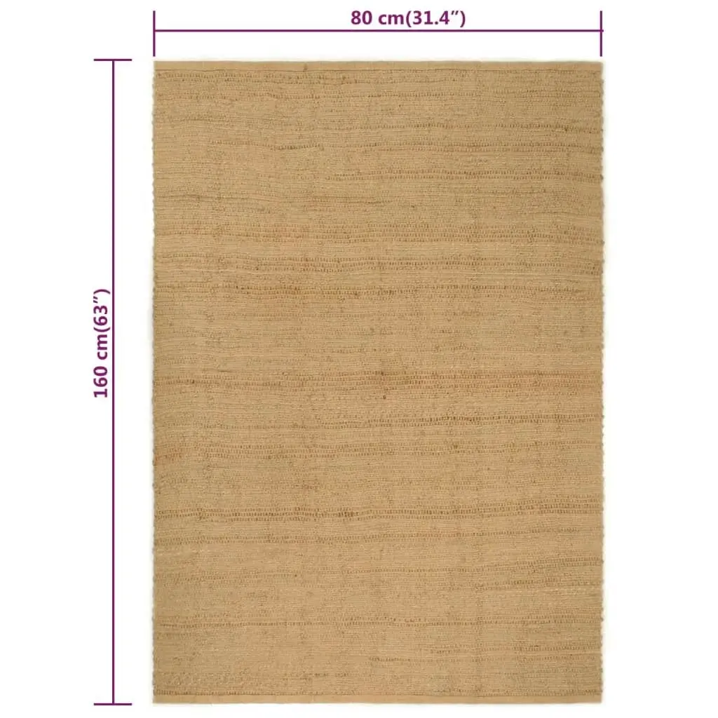 Rug Rectangular Natural 80x160 cm Jute 345095