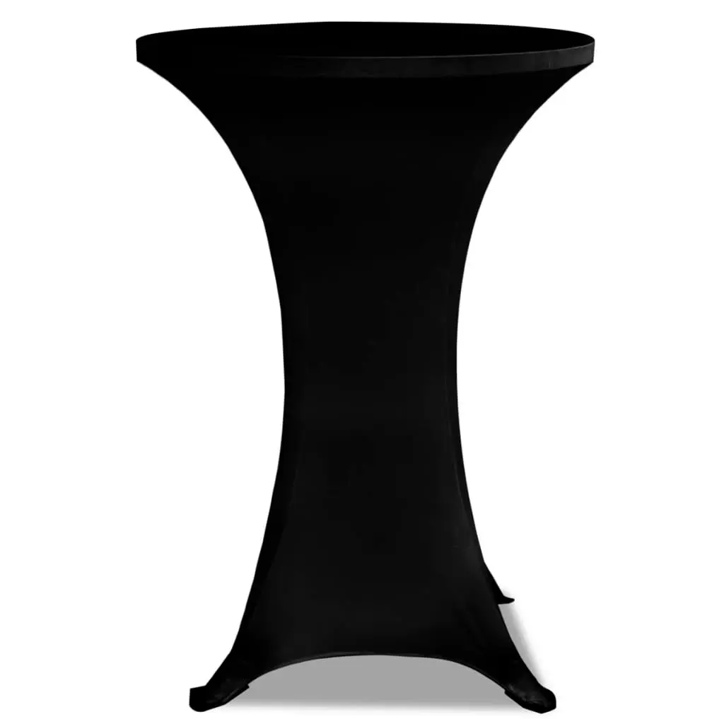 Standing Table Cover Ø 60 cm Black Stretch 2 pcs 241204