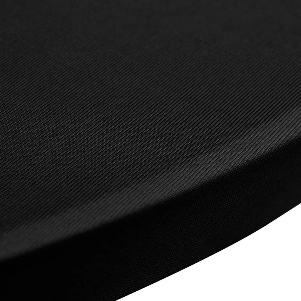 Standing Table Cover Ø 60 cm Black Stretch 2 pcs 241204