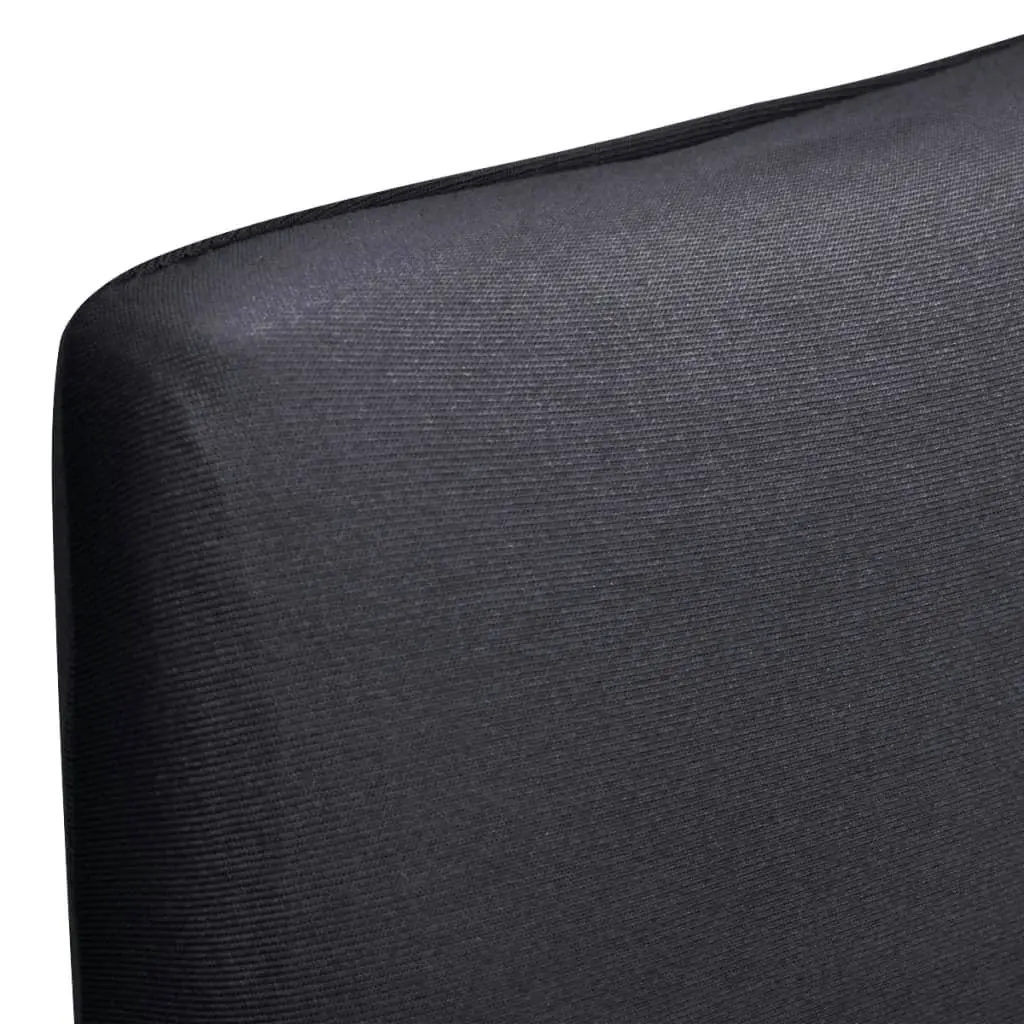 Straight Stretchable Chair Cover 6 pcs Anthracite 131422