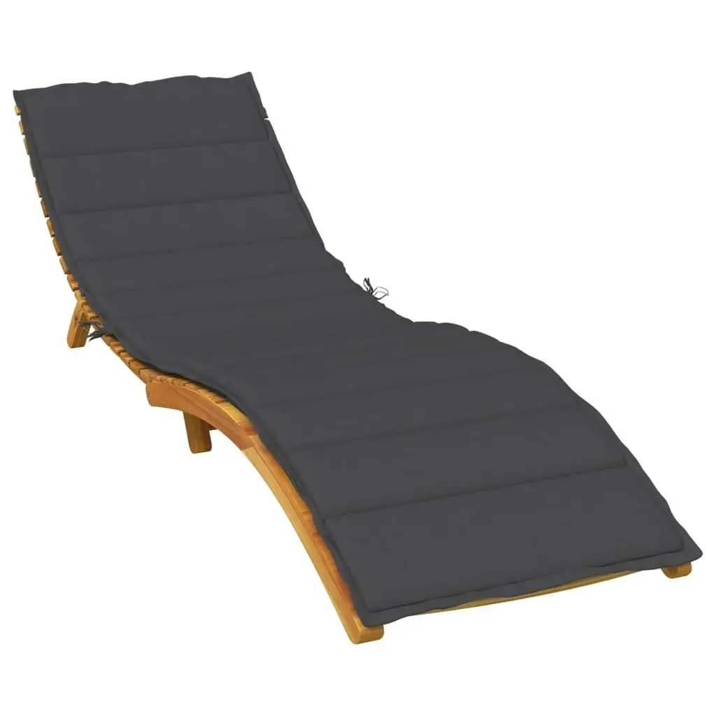 Sun Lounger Cushion Melange Anthracite 200x70x4 cm Fabric 4002519