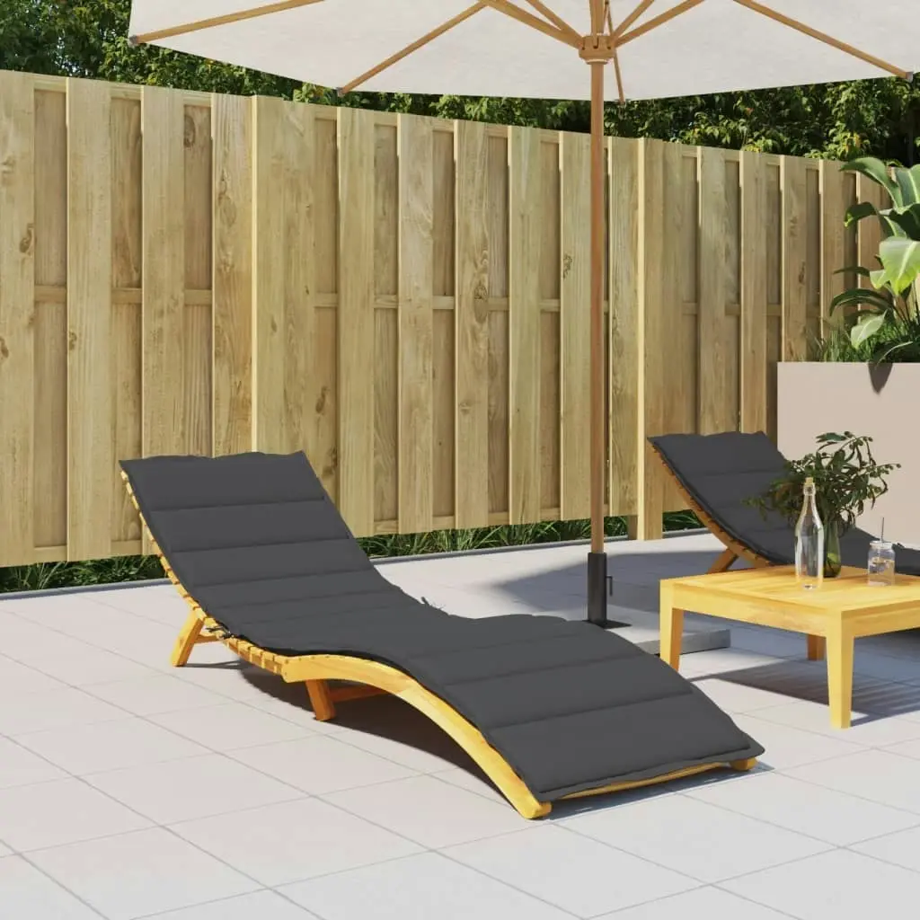 Sun Lounger Cushion Melange Anthracite 200x70x4 cm Fabric 4002519