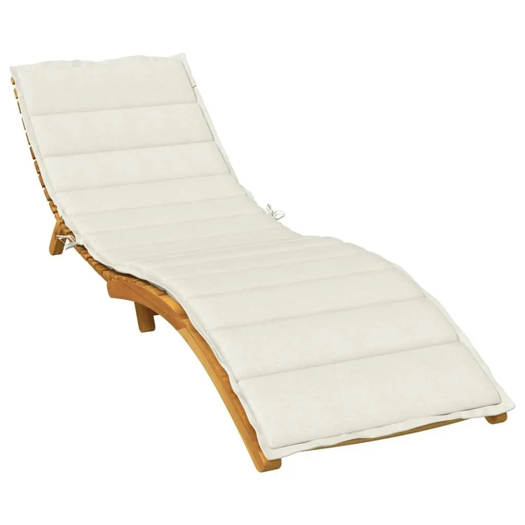 Sun Lounger Cushion Melange Cream 200x50x4 cm Fabric 4002500