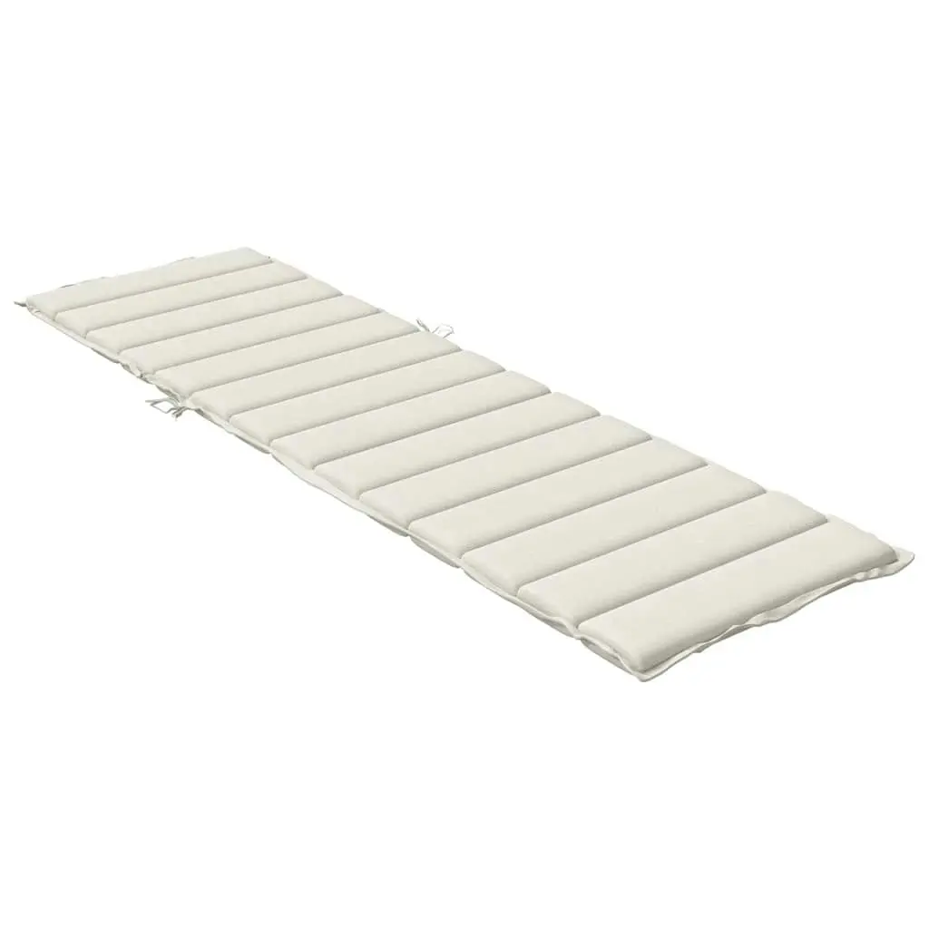 Sun Lounger Cushion Melange Cream 200x50x4 cm Fabric 4002500