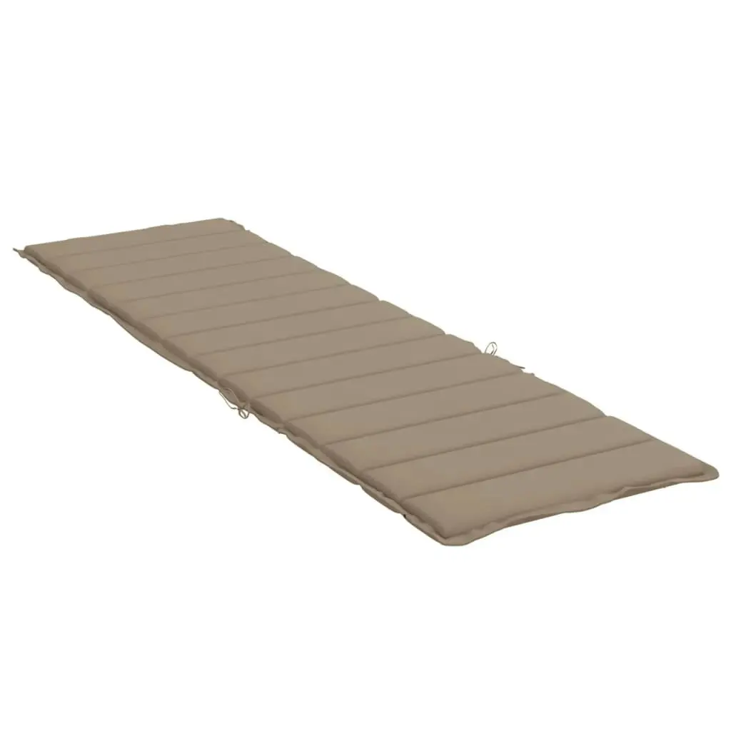 Sun Lounger Cushion Taupe 200x50x3cm Oxford Fabric 314196