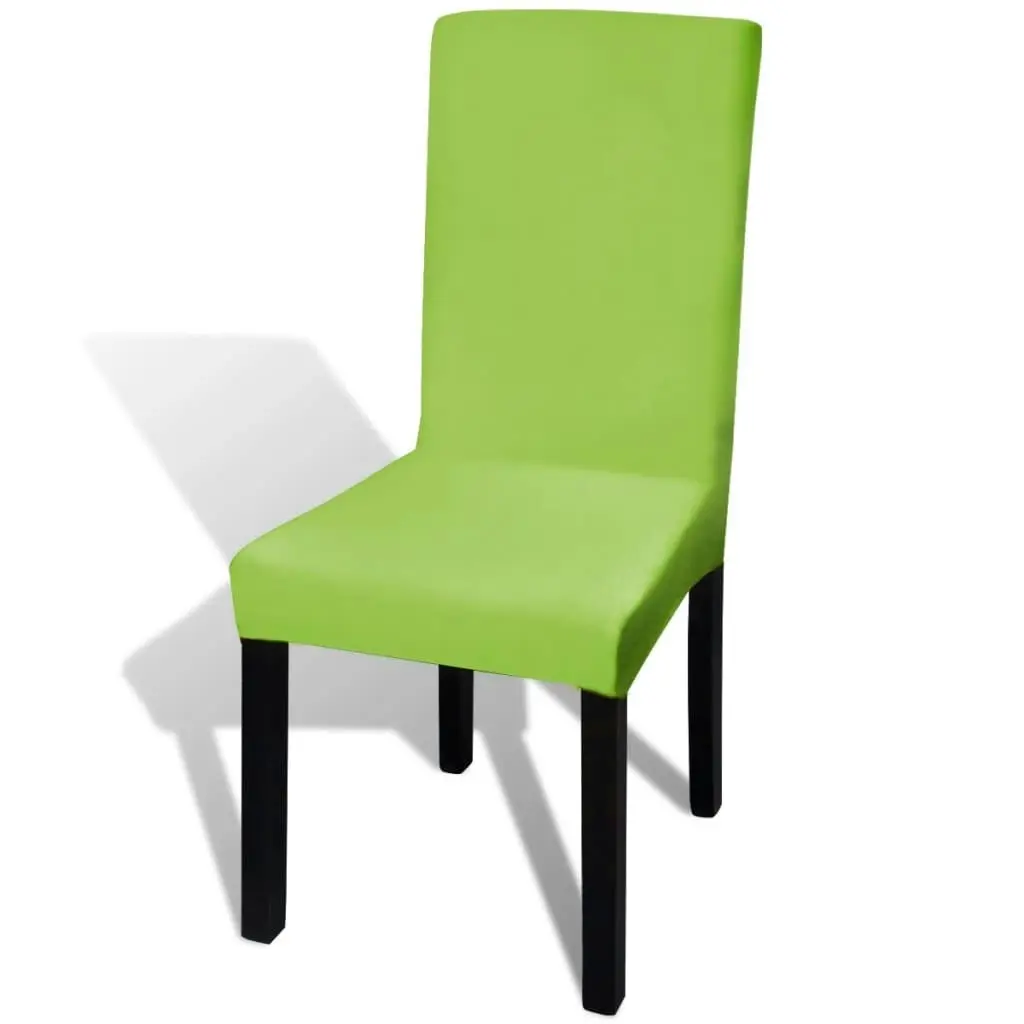 Straight Stretchable Chair Cover 4 pcs Green 131427