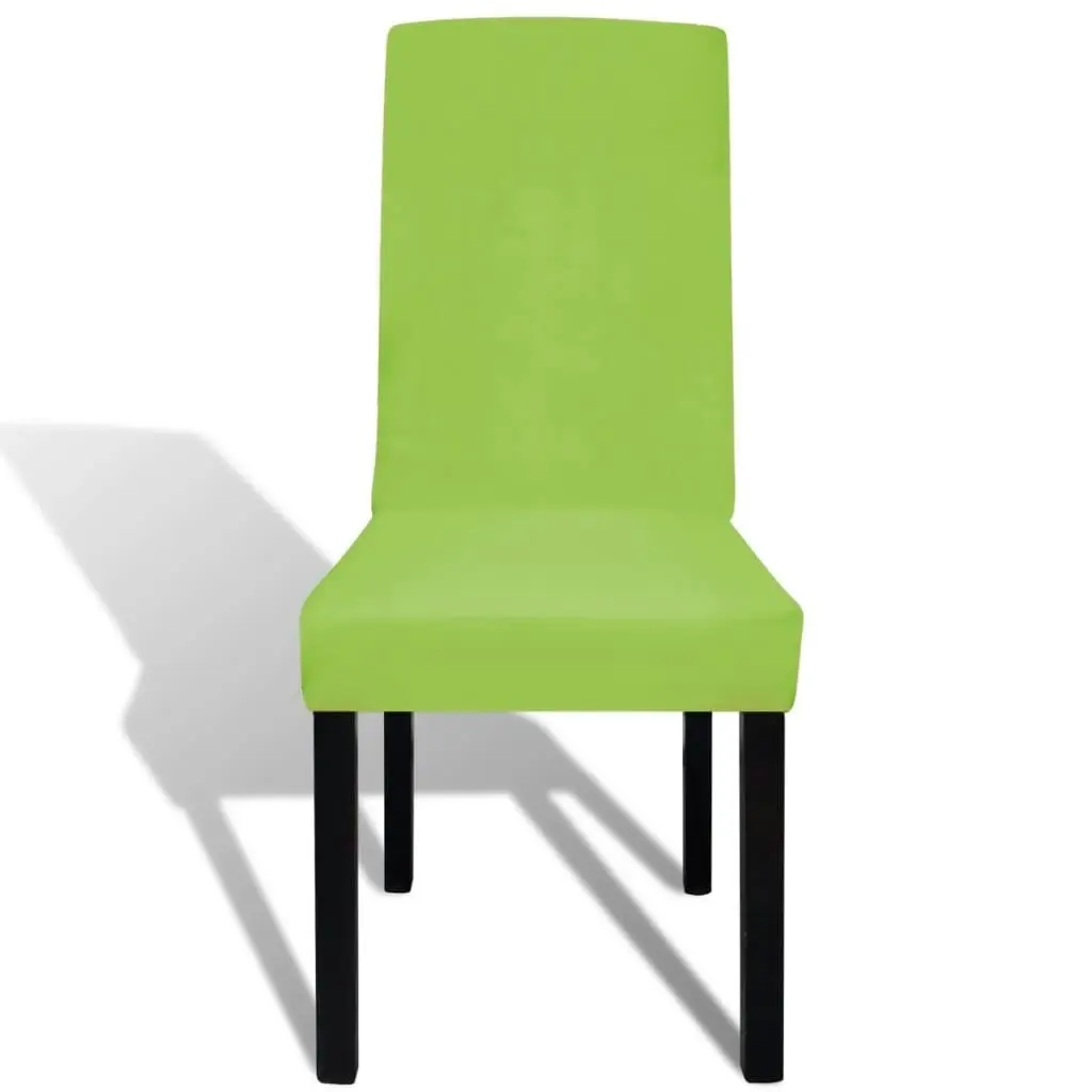 Straight Stretchable Chair Cover 4 pcs Green 131427