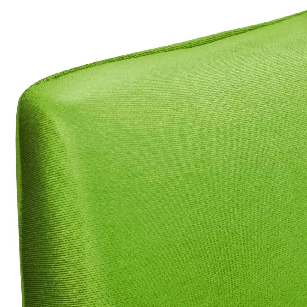 Straight Stretchable Chair Cover 4 pcs Green 131427