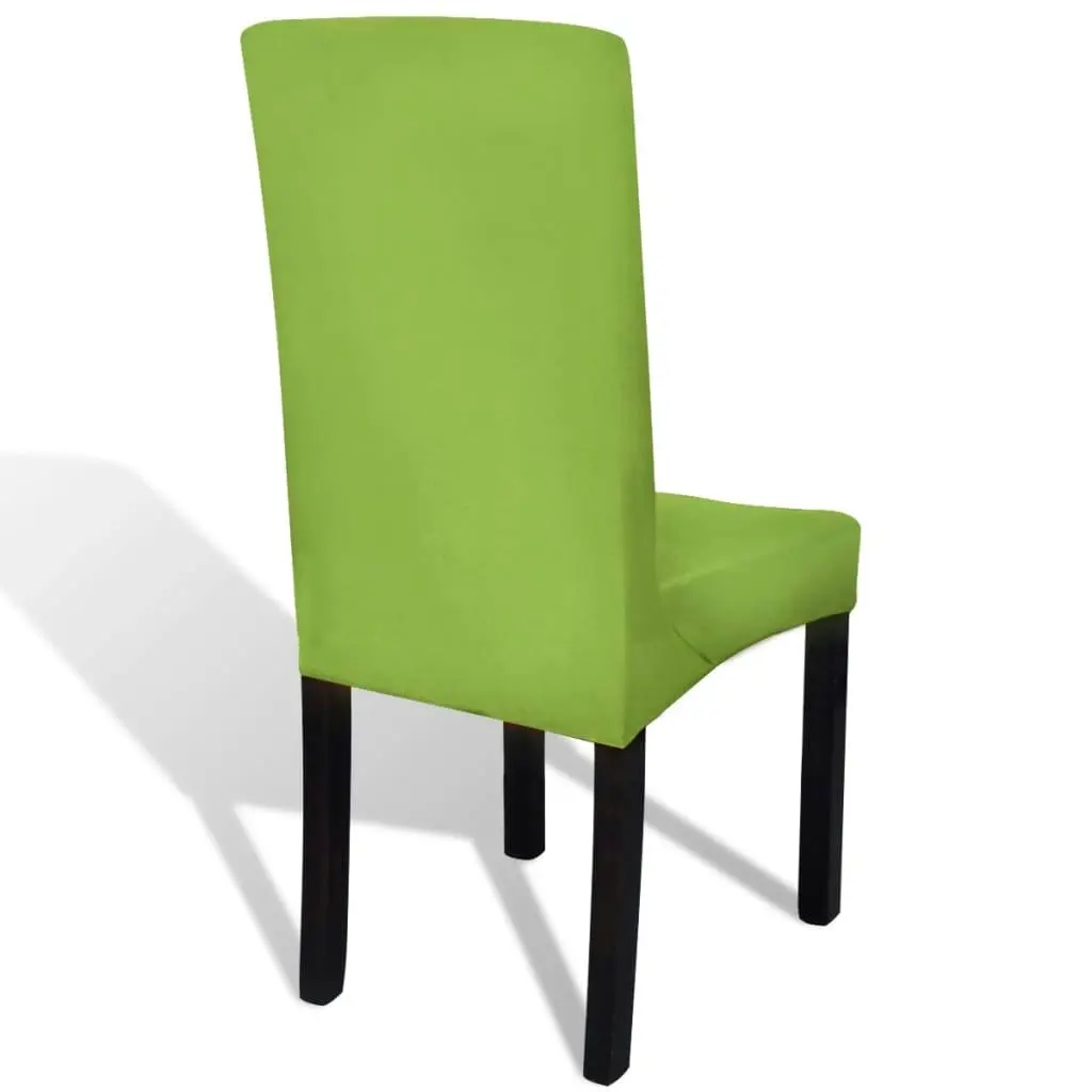 Straight Stretchable Chair Cover 4 pcs Green 131427