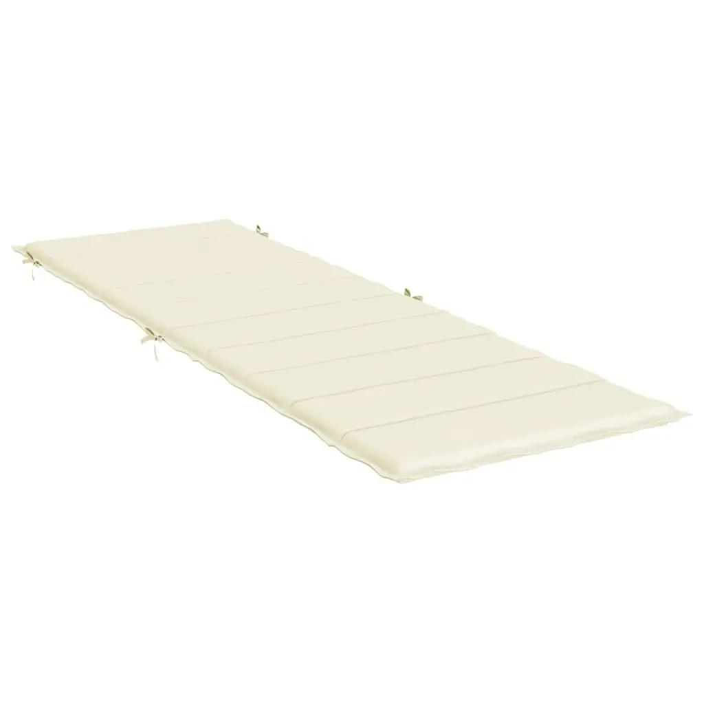 Sun Lounger Cushion Cream 186x58x3cm Oxford Fabric 314160